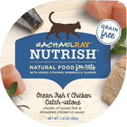 Nutrish Rachael Ray Grain Free Wet Cat Food Ocean Fish & Chicken Catch-iatore, 2.8 oz. Cup, 24 Count