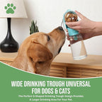 Leak Proof Portable Dog Water Bottle with Bowl – Travel Pet Water Dispenser for Walking & Hiking – Food Grade Plastic – Choose from 3 Colors (Green, 320 ml)