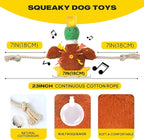 Fida Duck Dog Toys for Aggressive Chewers, Squeaky Dog Rope Toys to Keep Them Busy, Intactive Tug of War Plush Duck with Natural Cotton Rope for Puppy Small Medium and Large Breeds