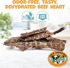 Beef Heart for Dogs - Dehydrated Beef Jerky Dog Treats - Single Ingredient Treat for Training or Reward - 100% Natural Treats - 3.5oz