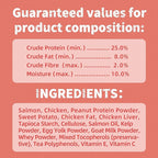 Just Try 16 OZ Salmon Cat Treats for Indoor Cats, Crunchy Training Treats Dental Care Omega 3 for Cats Joint Support & Skin Coat Health