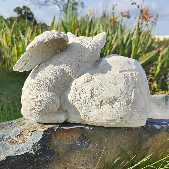 Personalized Cat Headstone,Custom Engraved Pet Memorial Stone for Cats, Durable Resin Cat Grave Marker with Heartfelt Designs,Memorial Gift for Cat Lovers