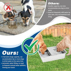 BWOGUE 3 Gal Automatic Dog Water Dispenser for Large Dogs Stainless Steel Outdoor Water Bowl Large Breed Self Filling Dog Waterer Feeder for Dogs Cat Chicken Livestock