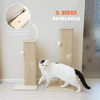 PETKARAY Couch Corner Cat Scratcher, 22'' Corner Scratching Post Cat Wall Scratcher, Sisal Scratch Pad for Sofa, Wall Furniture Protector with Toy Ball