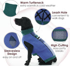 5XL Dog Sweaters for Large Dogs, Thick Turtleneck Sweater with Leash Hole, Easy to Put on Stretchy Christmas Pullover, Dog Clothes for Cozy Home Sleep & Warm Outdoor Walk, Green XXXXXL