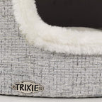 TRIXIE Fonda Cat Scratching Post 39 Inch - Cat Scratcher with Soft Fabric Covering Base and Durable Sisal Rope - for Large Cats with Condo Base and Platform - in Gray