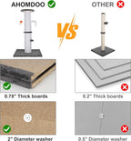 36.5 Inch Cat Scratching Post Heavy Duty Cat Scratch Post Handmade Cotton Rope with Hanging Toys for Ultimate Cat Fun(Grey)