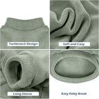 Dog Sweater, 3 Pack Dog Sweaters for Small Dogs Girl Boy, Ultra Soft Warm Puppy Clothes Dog Coat for Winter (Lt Blue+Olive+Brown, XX-Small)