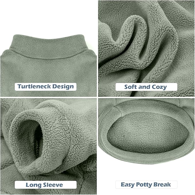 Dog Sweater, 3 Pack Dog Sweaters for Small Dogs Girl Boy, Ultra Soft Warm Puppy Clothes Dog Coat for Winter (Lt Blue+Olive+Brown, XX-Small)