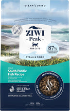 ZIWI Peak Steam & Dried Cat Food – Wild South Pacific Fish - High Protein, Skin & Coat Health, Low Carb, for All Life Stages (28.8oz)