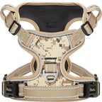 HEELE Dog Harness, No Pull Adjustable Padded Reflective Harness for Small Medium Large Dogs with Handle for Walking Training,Camo Tan, L