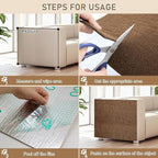 Cat Scratching Climbing Carpet Mat, Self-Adhesive Trimmable Anti Cat Scratcher Couch Furniture Protector from Cat Claws, Cat Post Covered Pad Replacement for DIY Cat Tree (Brown, 15.8" x 40")