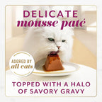 Fancy Feast Gems Pate Cat Food Mousse with Beef and a Halo of Savory Gravy Cat Food - (Pack of 8) 4 oz. Boxes