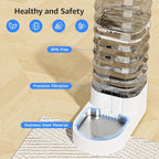 Gravity 8.5L Dog and Cat Water Bowl Dispenser, Automatic Stainless Steel Dog Water Bowl, 100% BPA-Free, Self-Filling Large Capacity Pet Water Feeder for Dogs and Cats