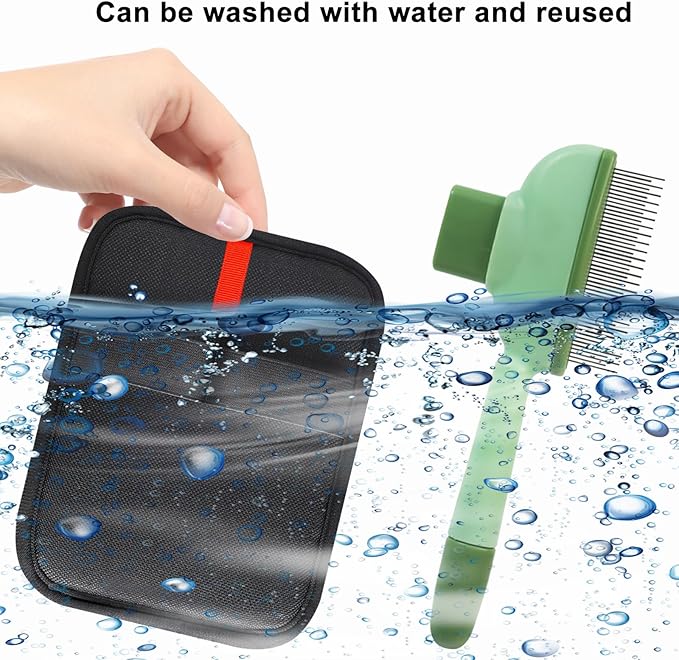 Pet Hair Removal Glove, Magic Brush Pet Hair, Cat Comb, Washable Reusable Dogs Cats Hair Gloves for Furniture, Bed, Sheets, Couch, Clothes, Carpet, Car Seat, Pet Grooming, Curtain (2PCS)