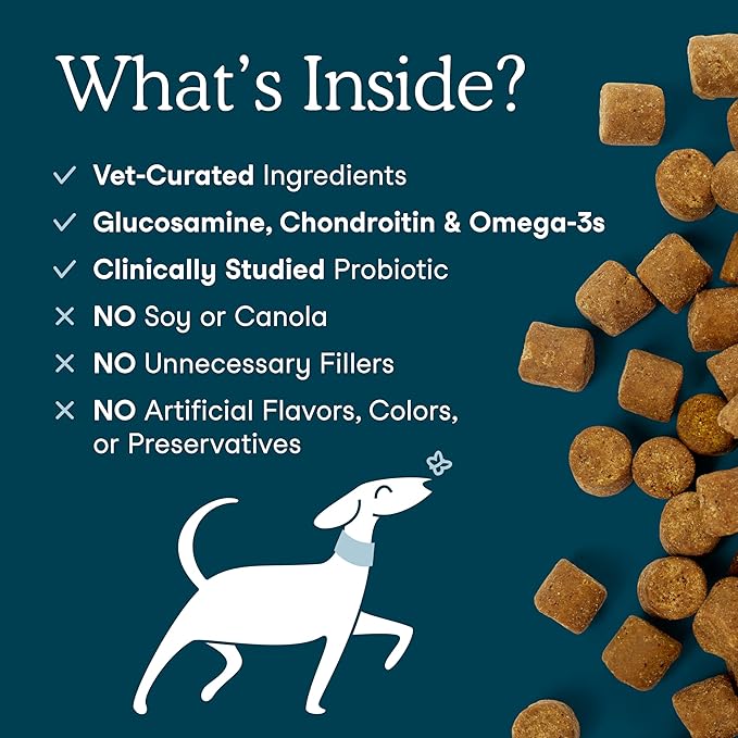 Fera Pets Dog Multivitamin Chews with Glucosamine and Probiotics - Essential Dog Vitamins & Minerals - Promotes Healthy Digestion & Joints - Boosts Skin & Coat Health with Omega-3s - 90 Soft Chews