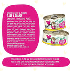 Weruva B.F.F. Play - Best Feline Friend Paté Lovers, Aw Yeah!, Chicken, Duck & Turkey Take a Chance with Chicken, Duck & Turkey, 5.5oz Can (Pack of 8)