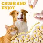 Wellix SunnyBites Freeze Dried Chicken Treats for Cat&Dog -Egg Healthy Cat Treats for Indoor Cats -Supports Immunity Gut Healthy for Training Kitten Snack or Puppy Treat 3.5oz