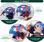 Kuoser Dog Life Jacket High Flotation, American Flag Dogs Life Vest for Swim Boating Independence Day Dog lifejacket with Reflective & Rescue Handle, Adjustable Doggy Life Preserver for Large Dogs 2XL