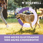 DOGSWELL Hip & Joint Dog Treats 100% Meaty, Grain Free, Glucosamine Chondroitin & Omega 3, Chicken Soft Strips 20 oz