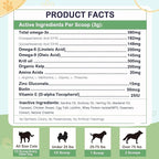 ZEBORA Omega 3 Fish Oil for Dogs, Wild Caught Dog Fish Oil, EPA & DHA, Krill Oil, Kelp, Skin and Coat Supplement, Anti Itch & Shedding, Support Dry Skin, Joint Health, Dog Allergy Relief