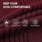 IECOii XXXL Dog Sweater,Warm Dog Sweaters for Extra Large Dogs Girl Boy,Stretchy & Cozy,Turtleneck Knitted Pullover for Pet Wear On Christmas,Easy On Doggy Sweatshirt for Labrador (Burgundy,3XL)