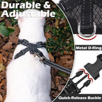 EXPAWLORER Cat Harness and Leash Set - Adjustable Escape Proof, Soft Reflective Vest Harness for Outdoor Walking, Breathable Lightweight Jacket for Small Medium Cats, Black S