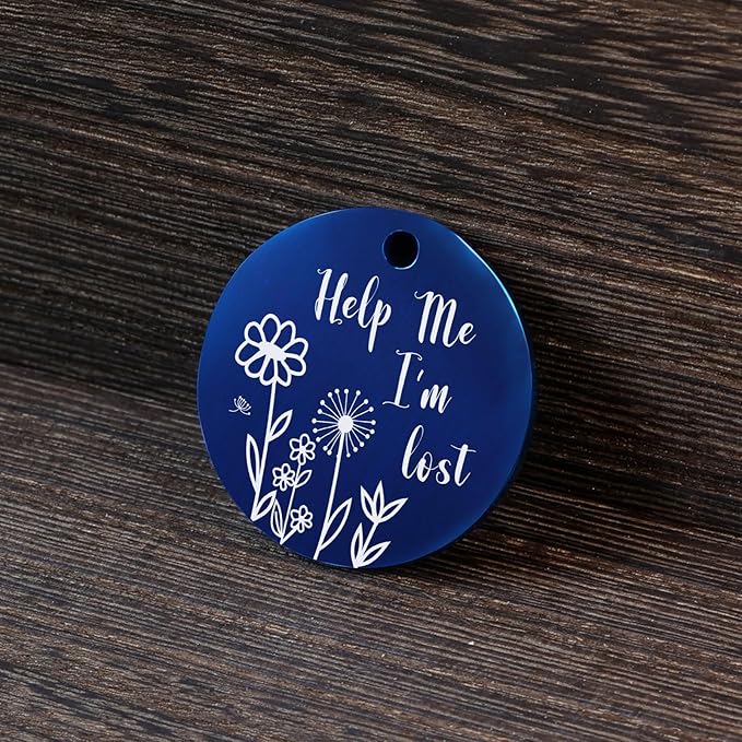 MYLUCKYTAG QR Code Stainless Steel Dog ID Tag - Personalized, Online Pet Profile, Email Location Alert, Durable