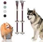 Caldwell's Pet Supply Co. Dog Potty Bells, Dog Door Bell, Bells To Go Outside, Potty Training Bell, Dogs Doorbell, Dogs Potty Doorbell, Ring To Go Pee, All Breed Puppy Training Tool - Brown (Set of 2)