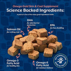 NaturVet – Omega-Gold Plus Salmon Oil | Supports Healthy Skin & Glossy Coat | Enhanced with DHA, EPA, Omega-3 & Omega-6 | for Dogs & Cats | 90 Soft Chews