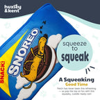 Huxley & Kent Funny Dog Toy w/Squeaker – Power Plush Squeaky Dog Toys for Small, Medium & Large Dogs – Soft Stuffed Animal for Indoor Play & Fetch - Snoreo Cookies, Large