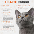 Chef Scoochie's Tender Seafood Chunks in Gravy Wet Cat Food - Easy Open Pop-Top Cans - Protein & Essential Nutrients - Gourmet Meal for Indoor & Outdoor Cats 12 Cans (14 oz e.)