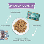 LOVE, NALA - Natural Adult Cat Wet Food - Pate Tuna with Spinach Recipe- Grain Free, Non-GMO, Lean Protein, Iron, Digestive Fiber Blend, Added Minerals & Vitamins - 12 Pack 2.4 lbs.