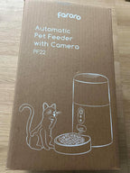 Faroro Automatic Cat Feeder with Camera, 3MP HD Video with Night Vision, 5G WiFi Cat Feeder Automatic with APP Control, 2-Way Audio, Low Food Sensor, Motion Alerts for Cats and Dogs