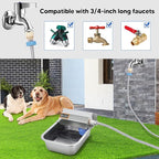 Automatic Water Dispenser for Dog, 3L Dog Water Bowl Dispenser, Stainless Steel Indoor/Outdoor Water Feeder Suitable for Dogs Livestock Chicken Horse, Easy to Clean