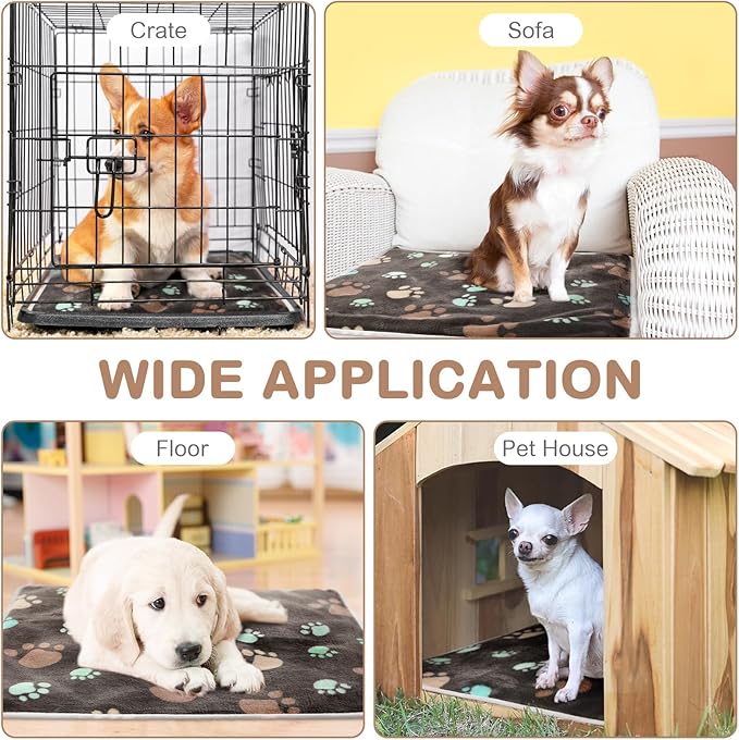 2 Pack Self Warming Cat Bed Pet Self Heating Pad Cat Warming Bed Mat Thermal Cat Mat Washable Reflects Body Heat Removable Cover for Indoor Outdoor Feral Pet(Dog Paw,16 x 20 Inch)