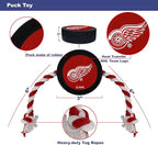 Pets First NHL Detroit RED Wings Puck Toy for Dogs & Cats. Play Hockey with Your Pet with This Licensed Dog Tough Toy Reward!
