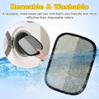 2 PCS 2025 Upgraded Five-Finger Pet Hair Remover Electrostatic Gloves, Pet Hair Removal Glove for Dog Cat Grooming, Durable Dogs Cats Hair Removal Tool for Furniture Car Couch Carpet Clothes