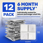 [12 Pack] Desiccant Bag for Petlibro Pet Feeder - Six-Month Supply Keeps Dog Food & Cat Food Dry + Fresh - Removes Moisture & Odors for Automatic Pet Feeders - Made from Silica, Carbon & Deoxidizer