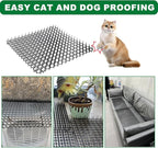 10 Pack Cat Scat Mat – 16.93 x 13.78 Inch Flexible Plastic Spike Mats, Cat Deterrent Pad for Indoor Outdoor Furniture & Garden Use, Keep Cats Out of Yard ﻿ (Black)