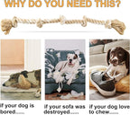 Fida Dog Rope Toys for Large/Medium Aggressive Chewers, Tough Cotton Chew Toy, 3 Feet 5 Knots Indestructible, Tug of War Dog Pull Rope Teeth Cleaning