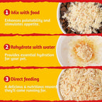 Just Try 8 OZ Fish Roe Freeze Dried Cat & Dog Food Toppers Mixers Grain Free Cat Treats for Indoor Cats Low Calorie Real Chicken Egg Yolk Omega 3 Supports Skin & Coat Health