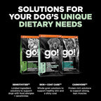 Go! Solutions Skin + Coat Care, Dry Dog Food, Turkey Recipe with Grains, 22 lb Bag