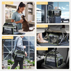 Lekereise Top-Expandable Pet Carrier - TSA Airline Approved Soft Sided Underseat Up to 15lbs Travel Carriers for Small Cats and Dogs with Locking Safety Zippers Anti-Scratch Mesh Gray