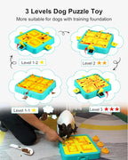 Dog Puzzle Toy, Level 3 in 1 Interactive Dog Toys for Boredom, Funny Cognitive Dog Toy for IQ Training Brain Stimulating Games, Treat Dispensing Toy for Smart Large Medium Smart Dogs