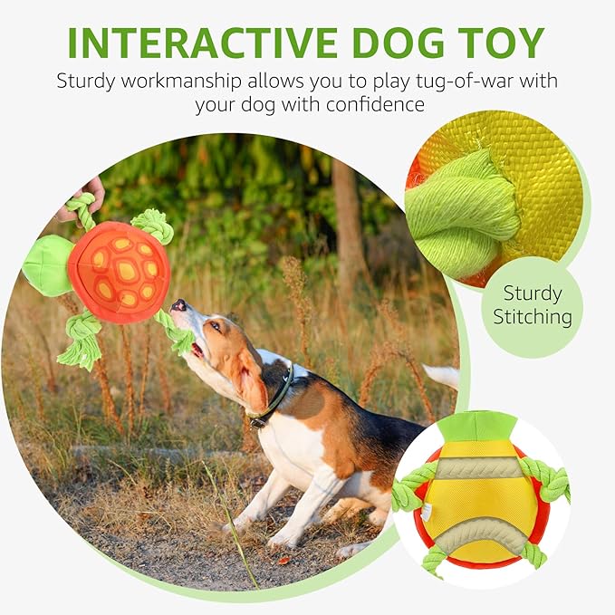 SCENEREAL Turtle Dog Toy - Durable Chew & Fetch Toy for Large Dogs, Floats on Water for Pool, Lake or Beach, Interactive Outdoor Training Retrieving Dummy for Medium Puppies