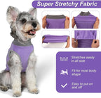 cyeollo 2 Pack Fleece Dog Sweater Pullover Dog Sweatshirt Reflective Lightweight Clothes for Small Dogs Girl Pet Apparel Purple, Grey, S