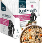 JustFoodForDogs JustFresh Home-Cooked Pork Dog Food with No Preservatives, Resealable Package, Human Grade Wet Dog Food, 12 oz - 7 Pack