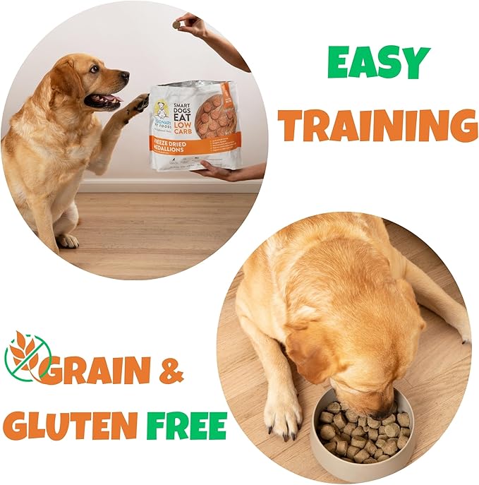 Visionary Pet Foods Chicken Freeze Dried Dog Treats - 310x Medallions Keto and Diabetic Friendly - Additive Free, Made in USA Low Carb, High Protein - Healthy Dog Training Treats, Resealable Bag