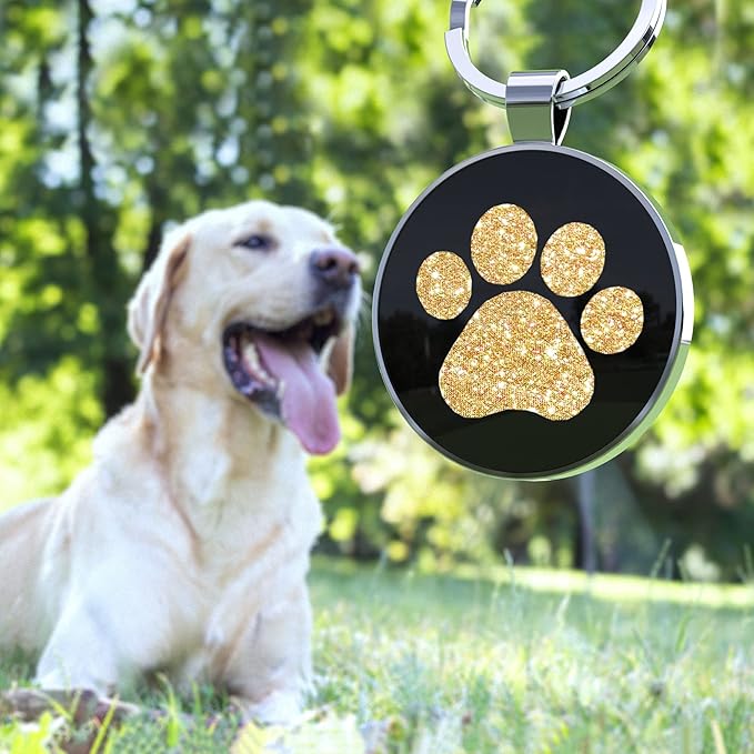 Personalized Dog Tags - Custom Dog Name Tags with QR Code for Instant Pet Location Alerts